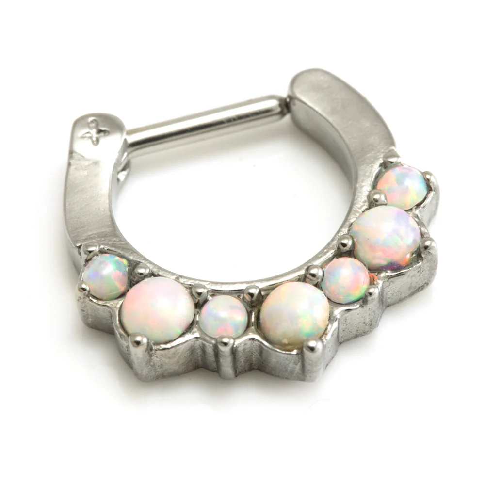 REDUCED Steel Opal Septum Ring - Image 3