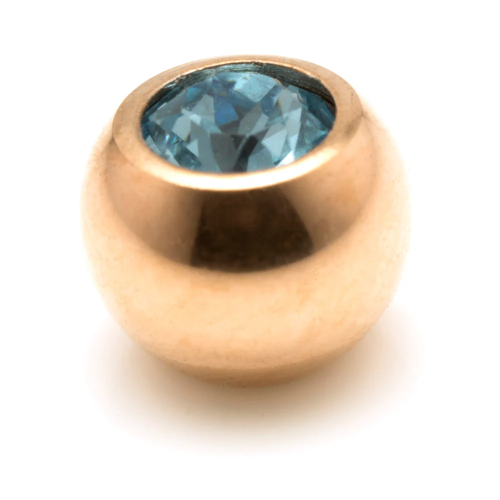 Rose Gold PVD Ti Gem Ball External - Image 6