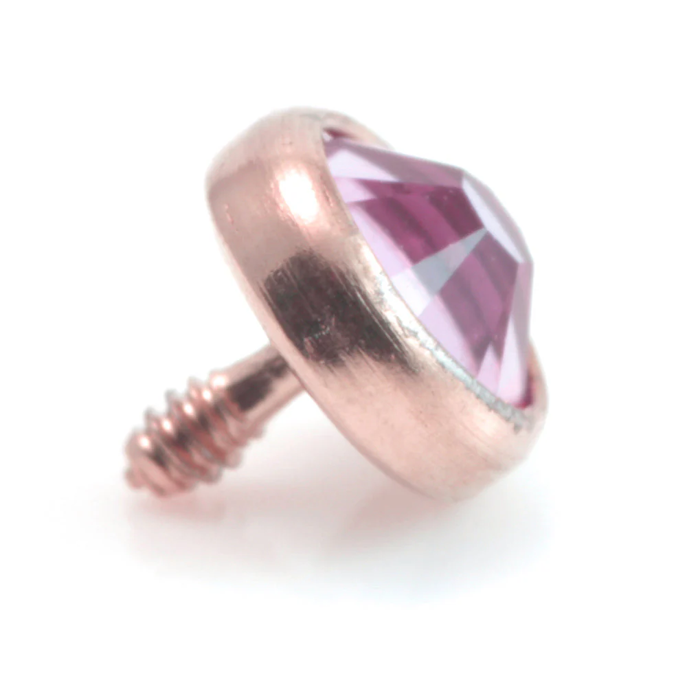 Rose Gold PVD Ti Internal Micro Gem Disk - Image 3