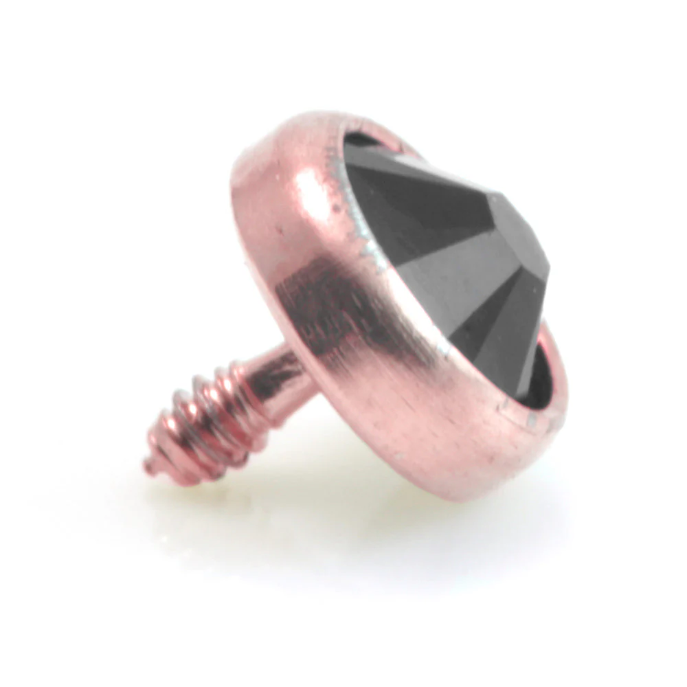 Rose Gold PVD Ti Internal Micro Gem Disk - Image 4