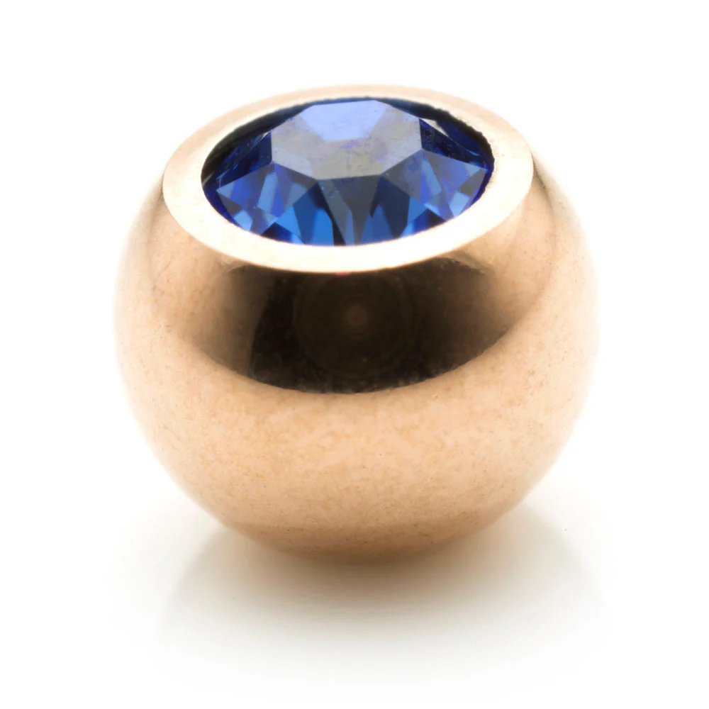 Rose Gold Steel Gem Ball - Image 10