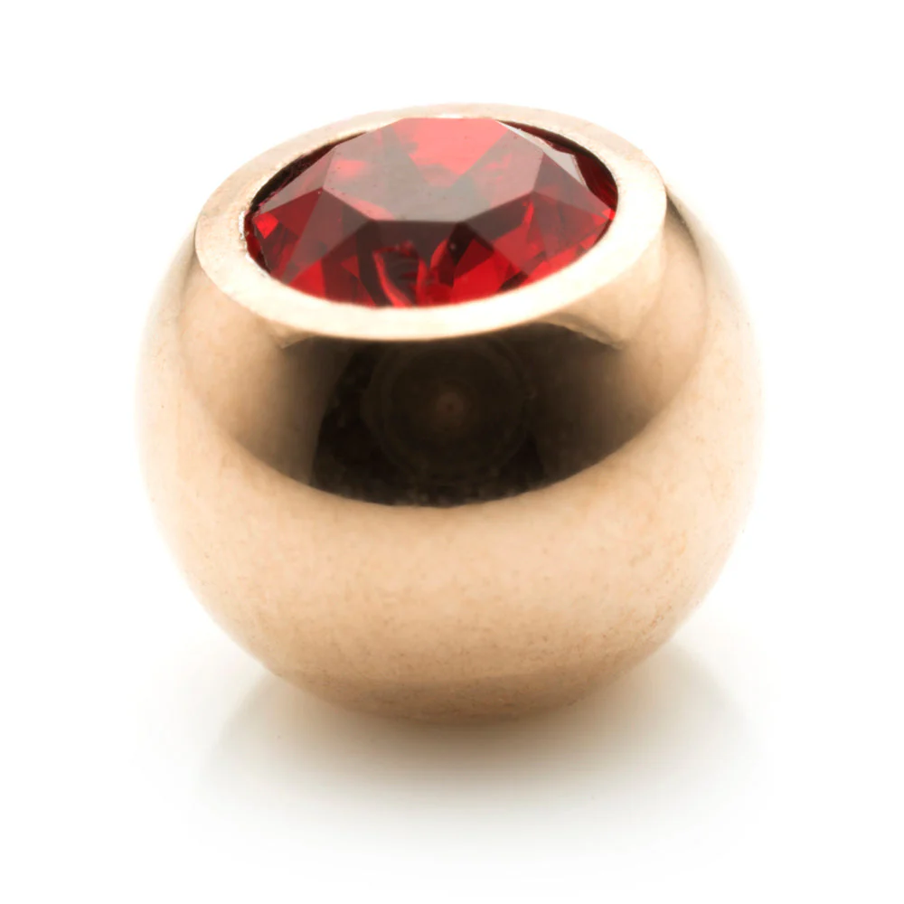 Rose Gold Steel Gem Ball - Image 3