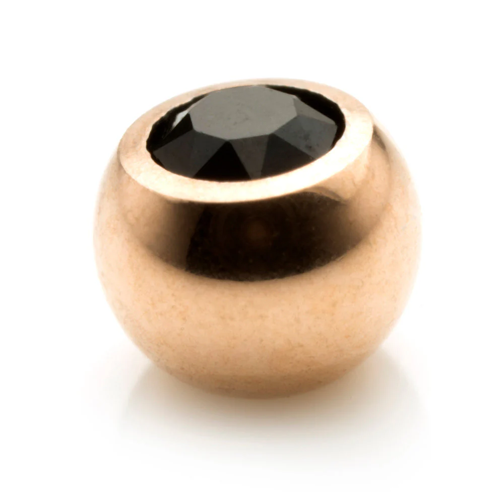 Rose Gold Steel Gem Ball - Image 7
