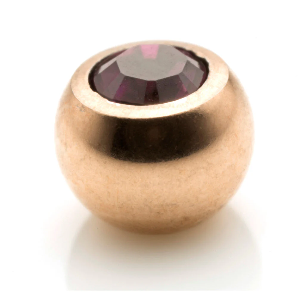 Rose Gold Steel Micro Gem Ball - Image 10