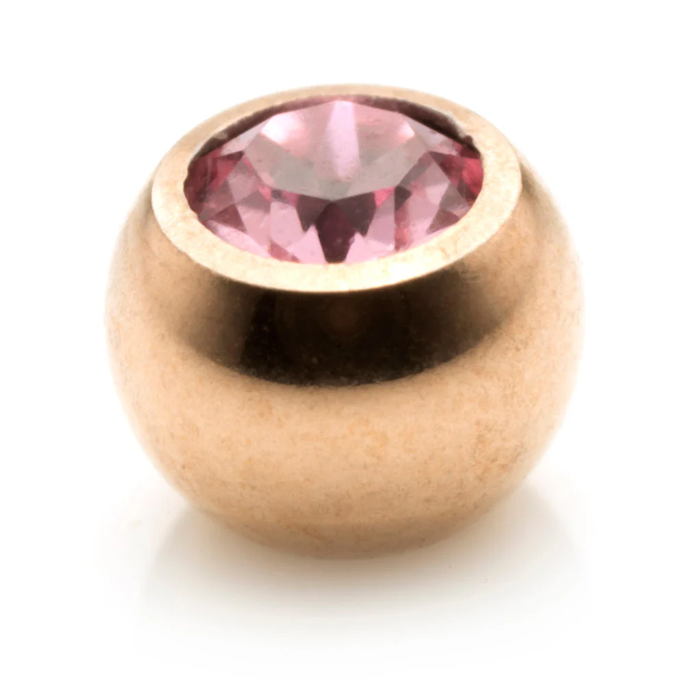 Rose Gold Steel Micro Gem Ball - Image 11