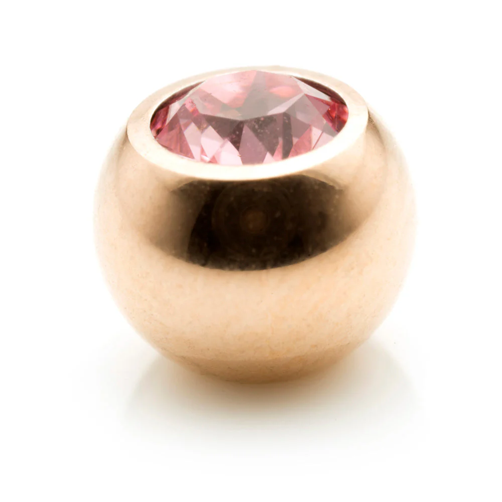 Rose Gold Steel Micro Gem Ball - Image 12
