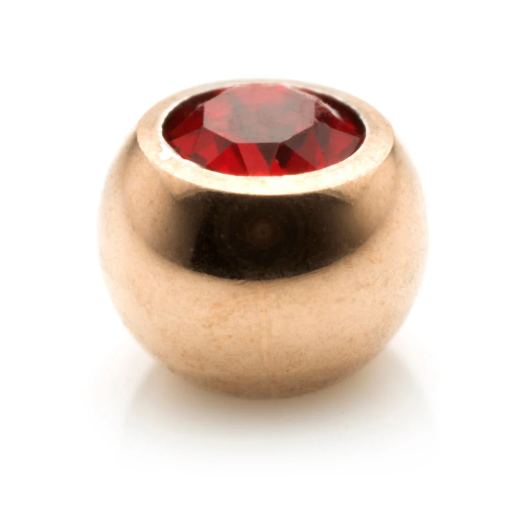 Rose Gold Steel Micro Gem Ball - Image 5