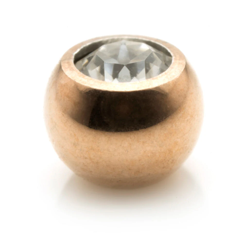 Rose Gold Steel Micro Gem Ball - Image 7