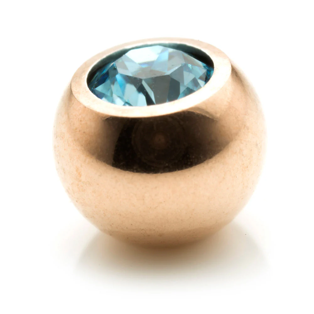 Rose Gold Steel Micro Gem Ball - Image 9