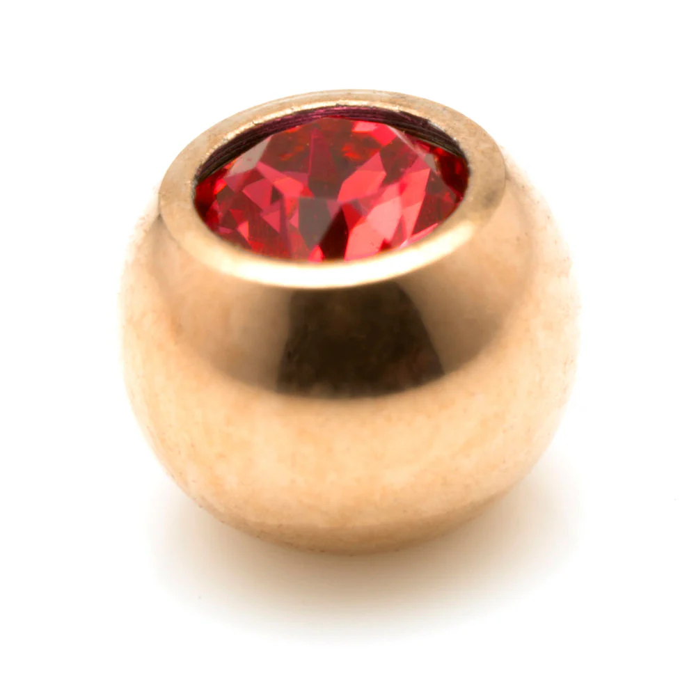 Rose Gold Ti PVD Gem Ball - External - Image 5