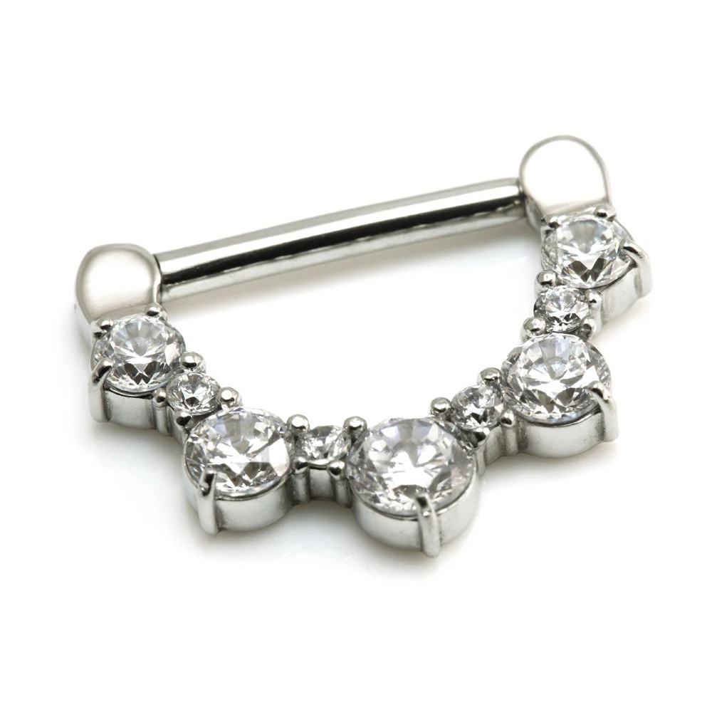 Round Gem Steel Nipple Clicker - Image 6