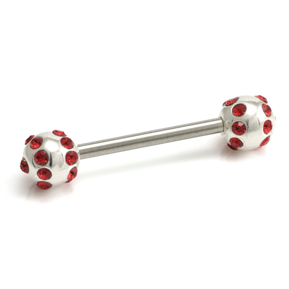 Silver External Tiffany Ball Nipple Bar - Image 3