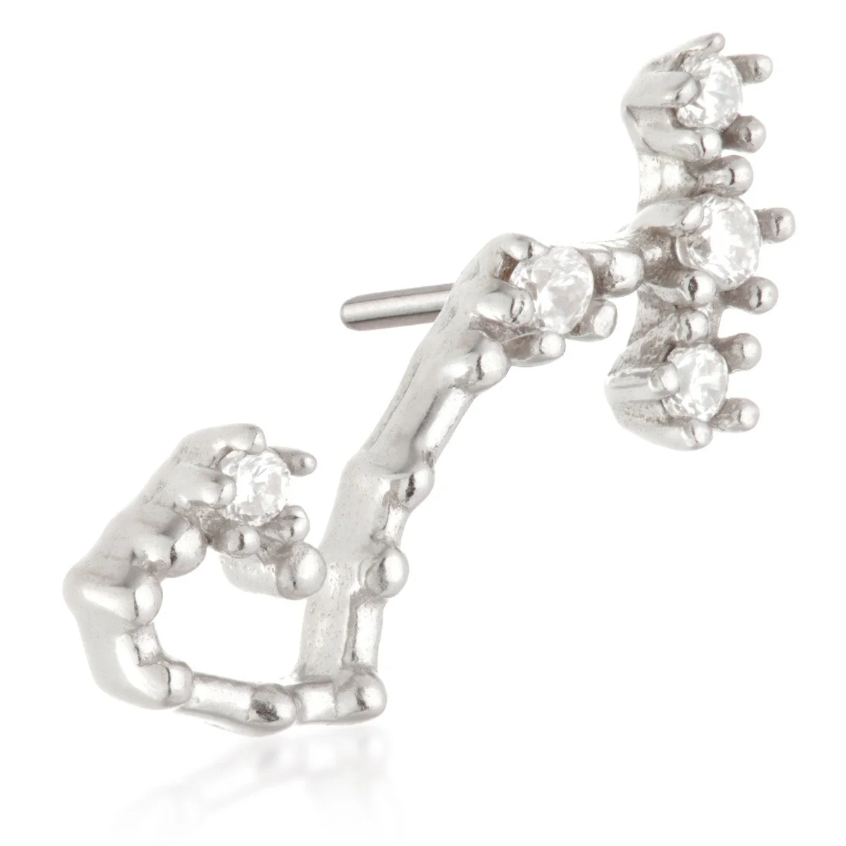 Scorpio Threadless Jewelled Zodiac Constellation Pin Attachment - Image 2