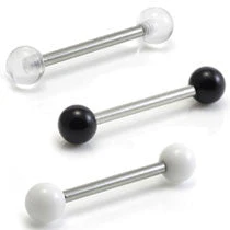 Steel External Microbar with Acrylic Coloured Balls