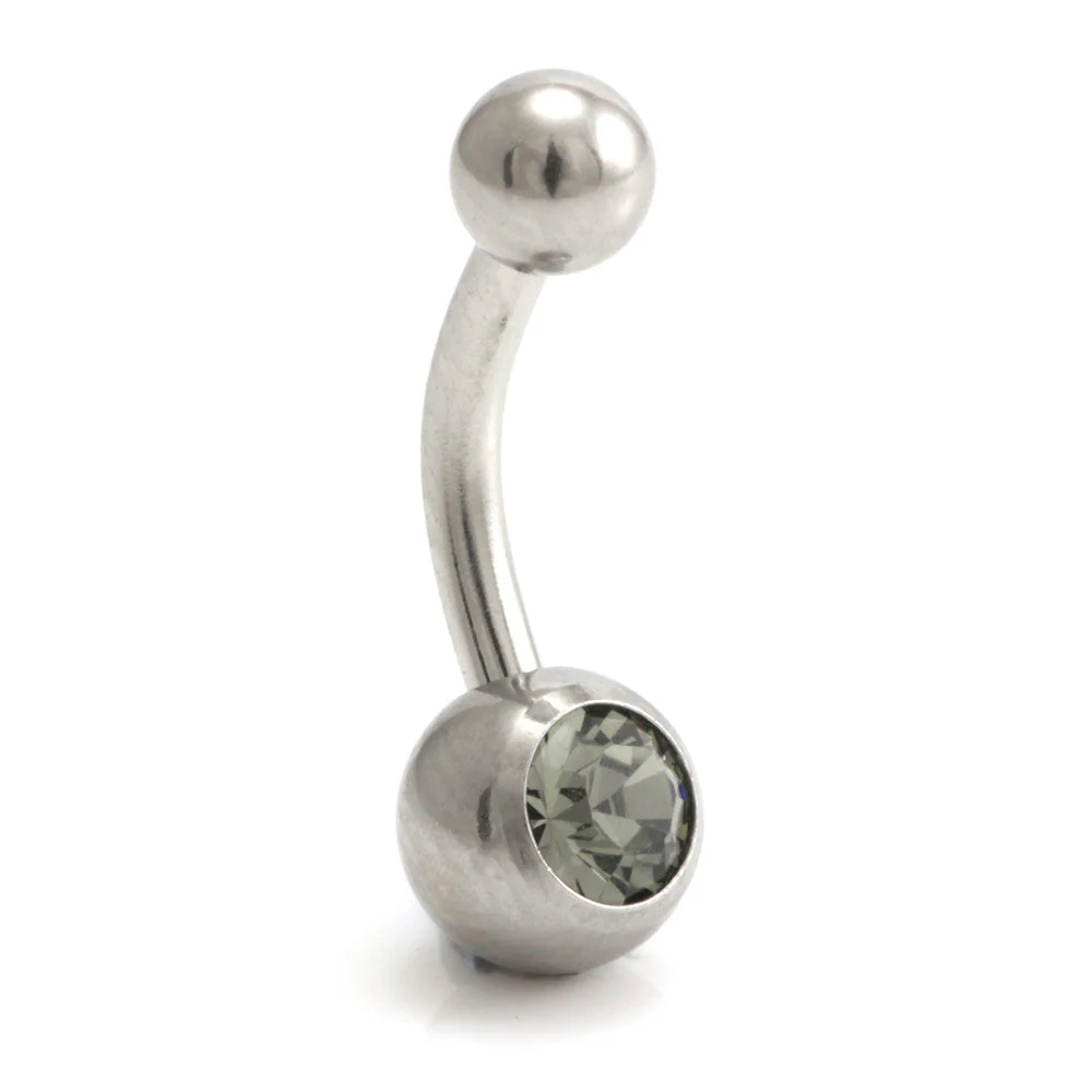 Steel External Thread Baby Jewelled Navel Bar - Image 16