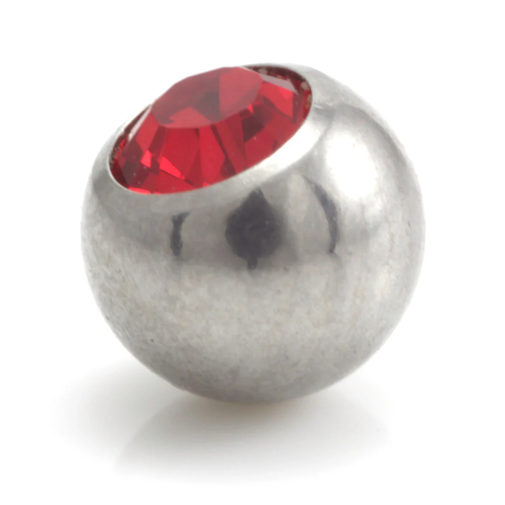 Steel External Thread Forward Facing Gem Ball - Image 2