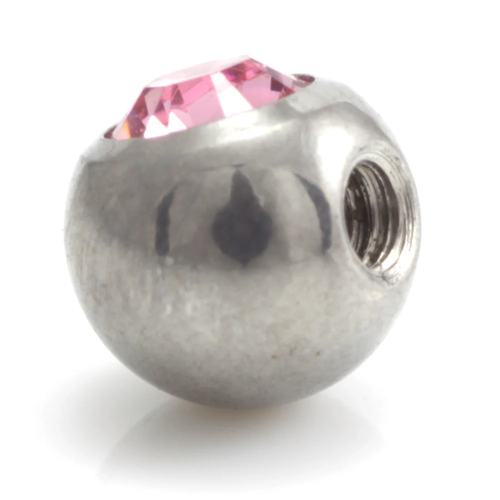 Steel External Thread Forward Facing Gem Ball - Image 3