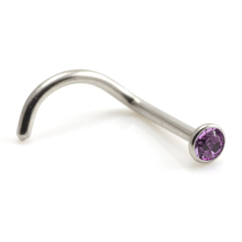 Steel Gem Nose Stud - SNS1 - Image 2
