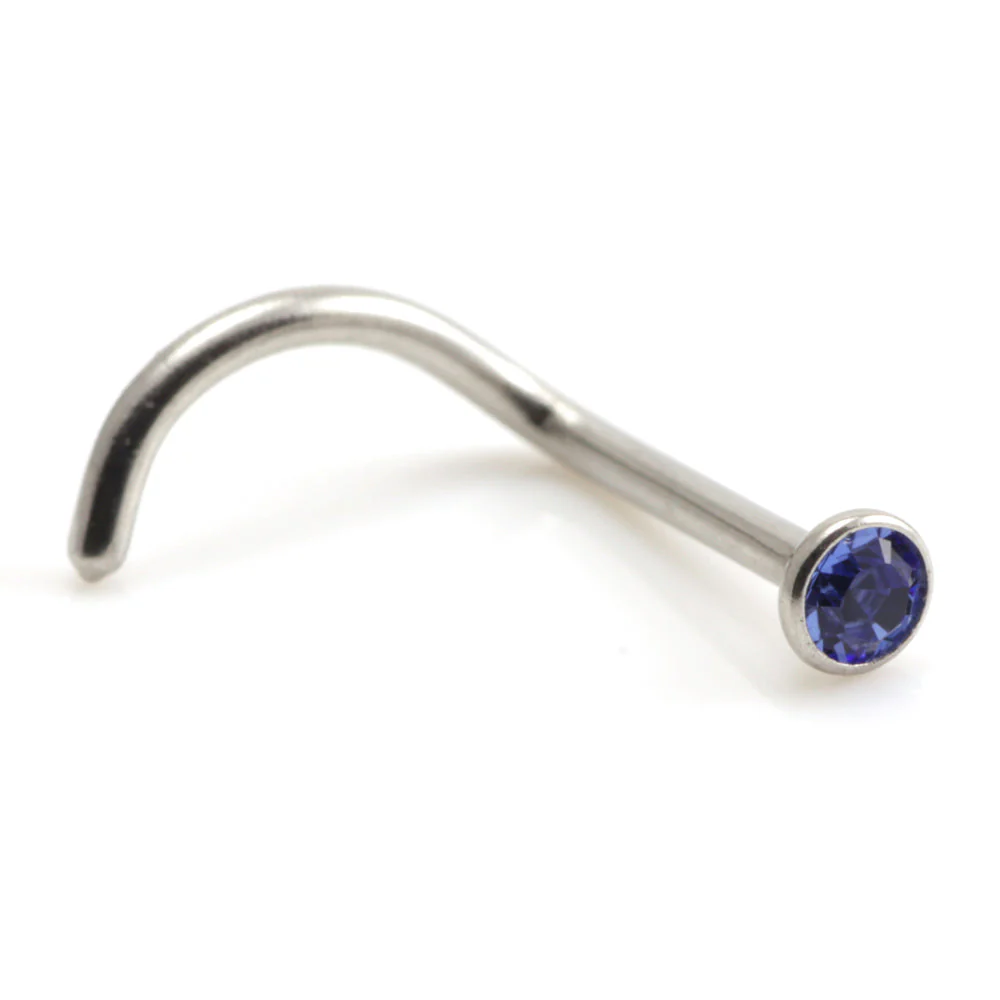 Steel Gem Nose Stud - SNS1 - Image 3