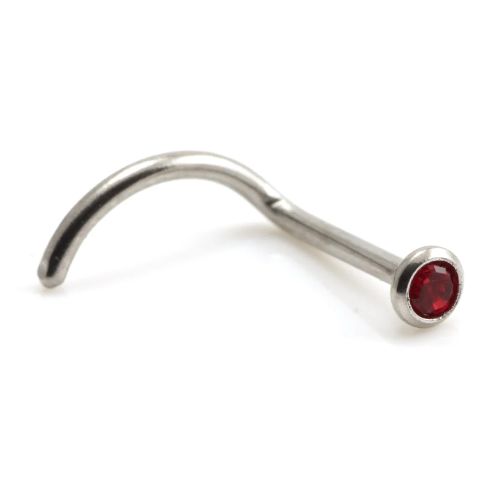 Steel Gem Nose Stud - SNS1 - Image 5