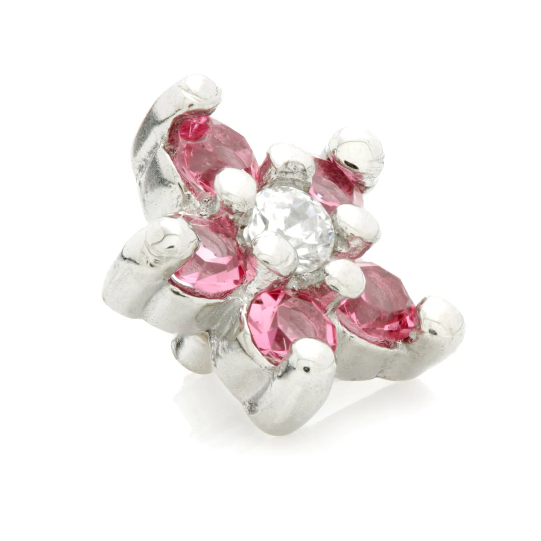 Steel Internal Thread Gem Flower (5 Petals) - Image 2