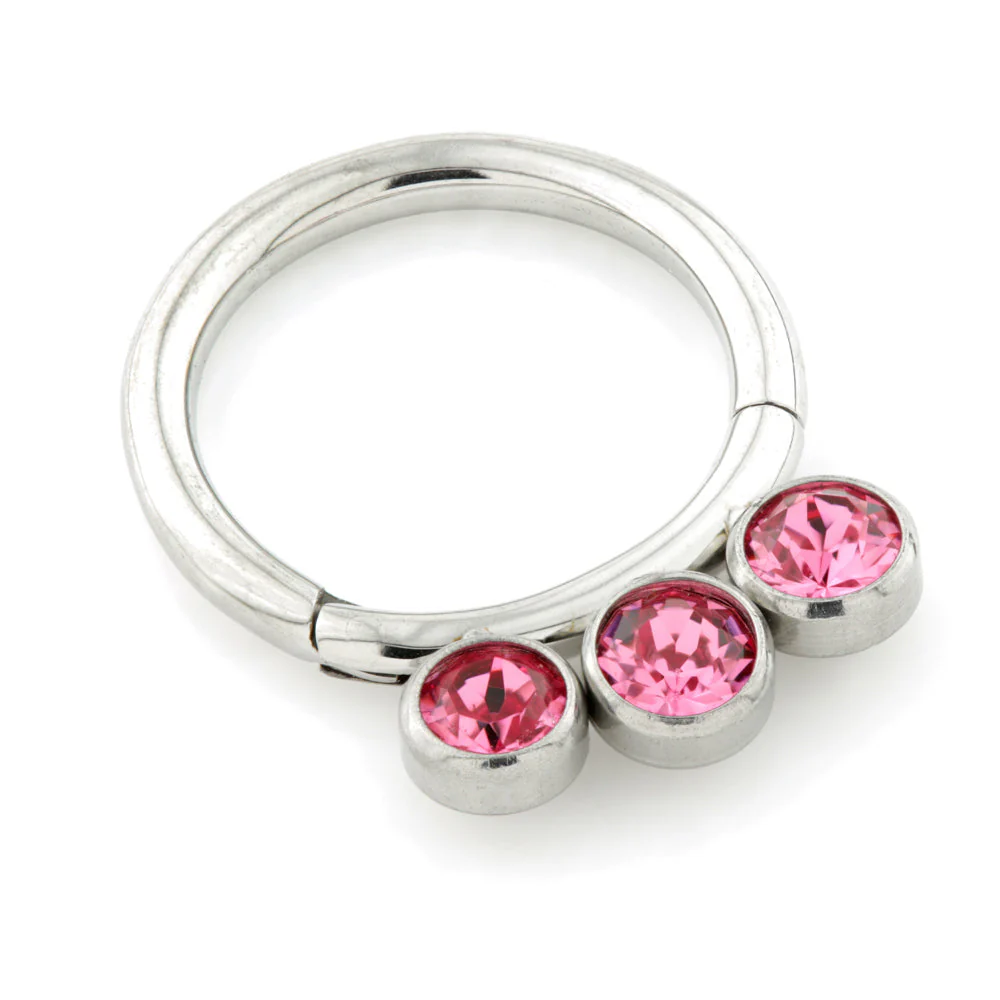 Steel Jewel Hinged Segment Ring - Image 2