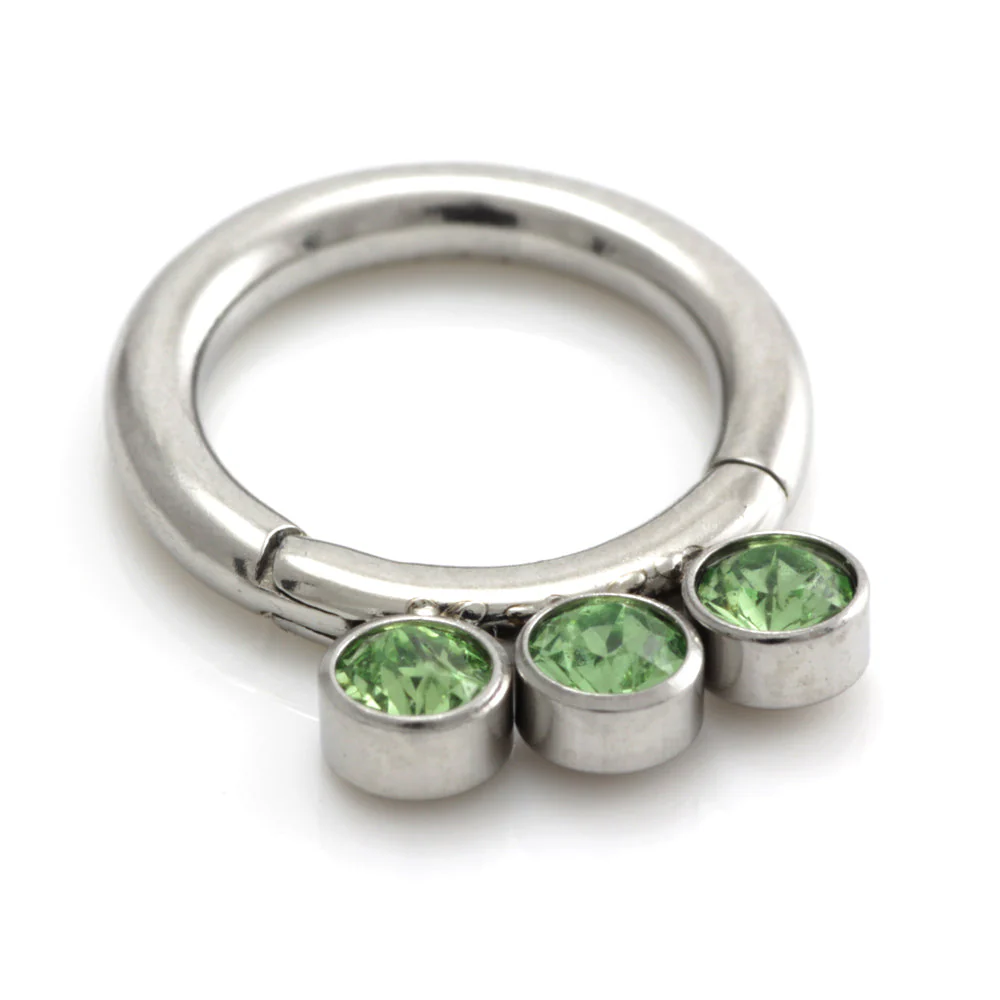 Steel Jewel Hinged Segment Ring - Image 4
