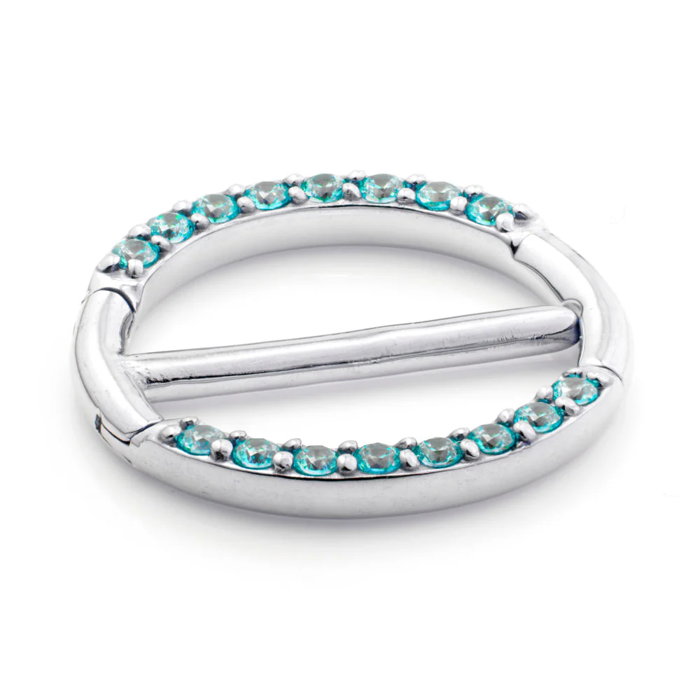 Steel Jewelled Double Nipple Clicker - Image 2