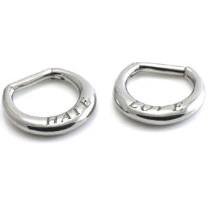 Steel Love Hate Septum Ring