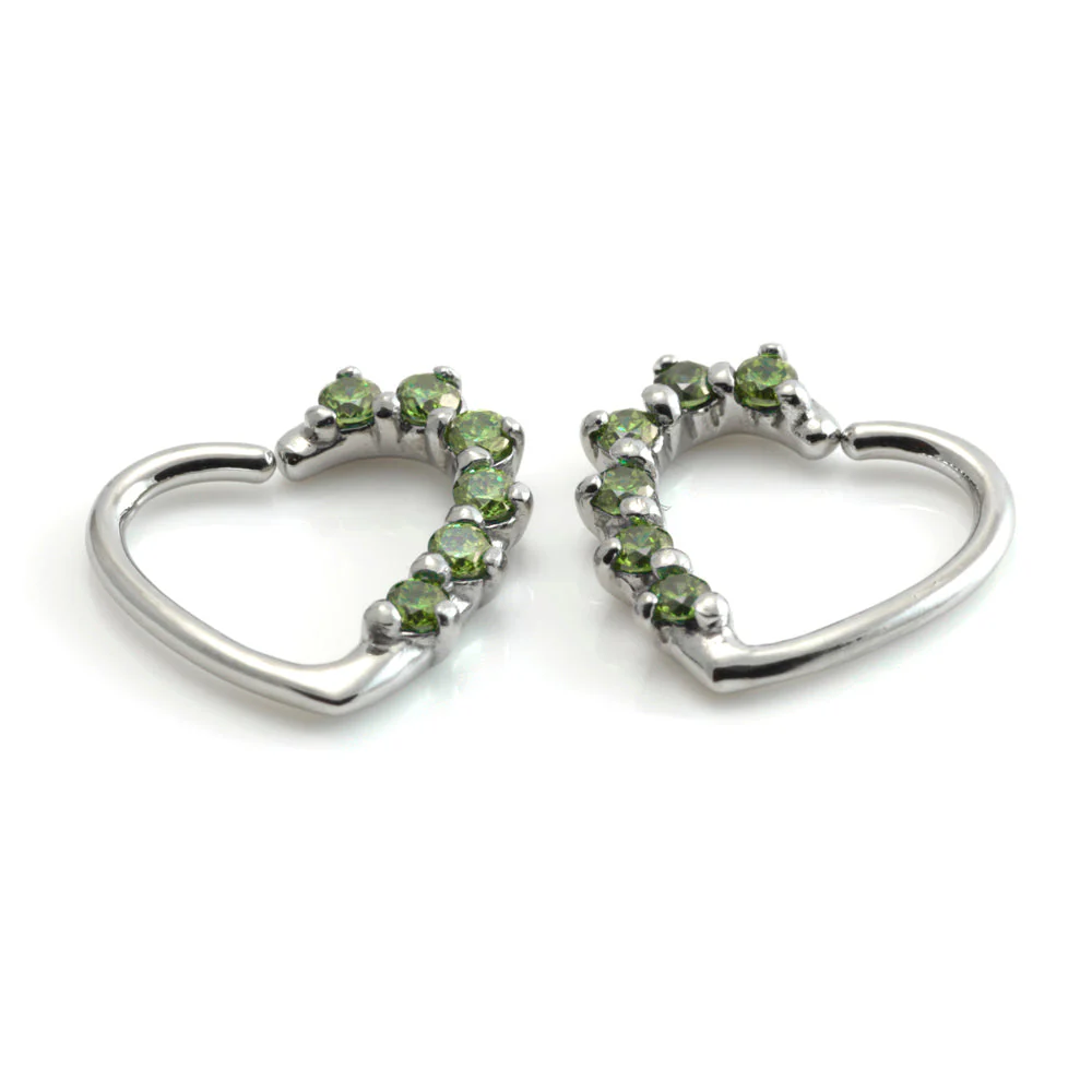 Steel Multi Gem Heart Ring - Image 3