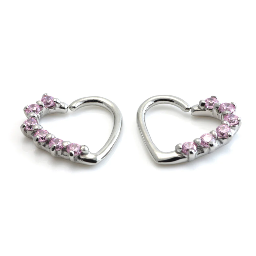 Steel Multi Gem Heart Ring - Image 5