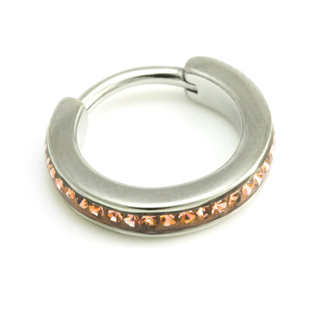 Steel Multi Gem Hinged Micro Ring - Image 3
