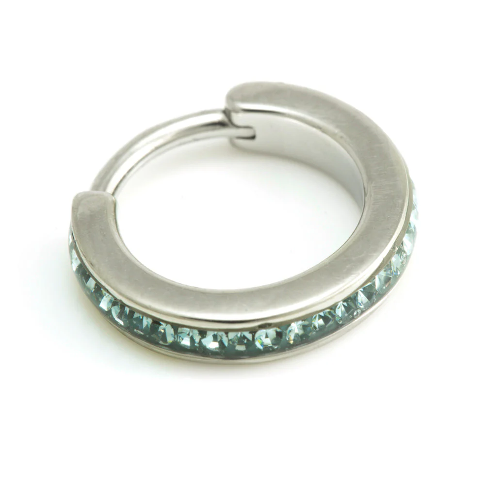 Steel Multi Gem Hinged Micro Ring - Image 5