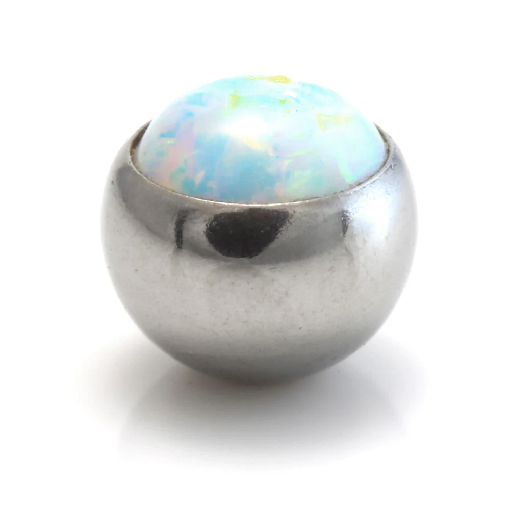 Steel Opal Gem Ball-1.2-4-White
