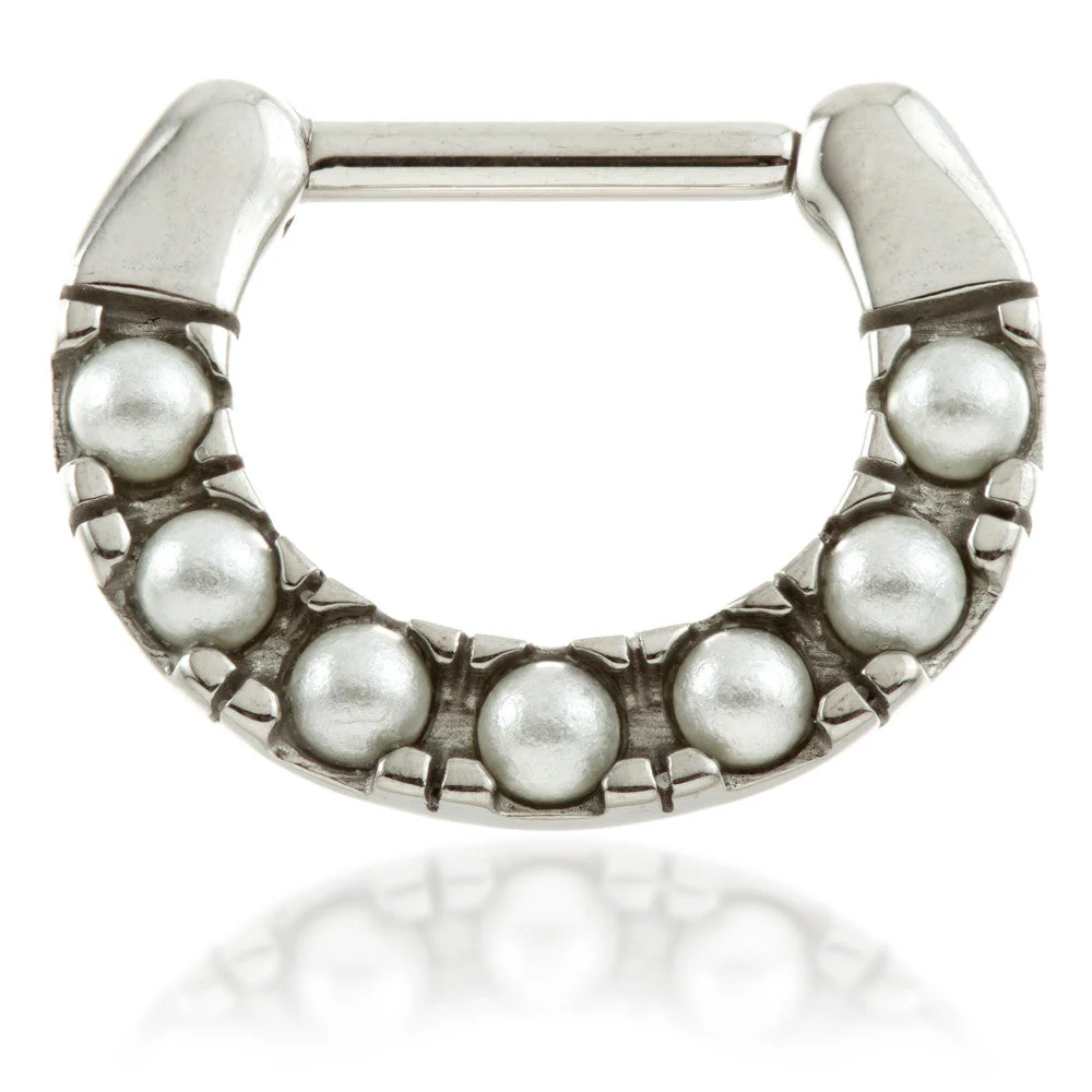 Steel Pearl Septum Ring