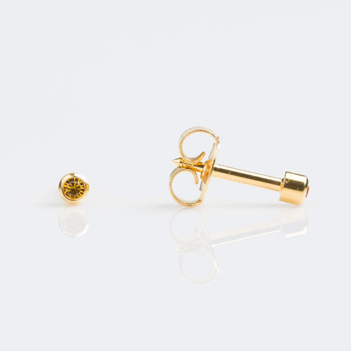 Studex Mini Gold Plated Bezel November Studs - Pack of 12