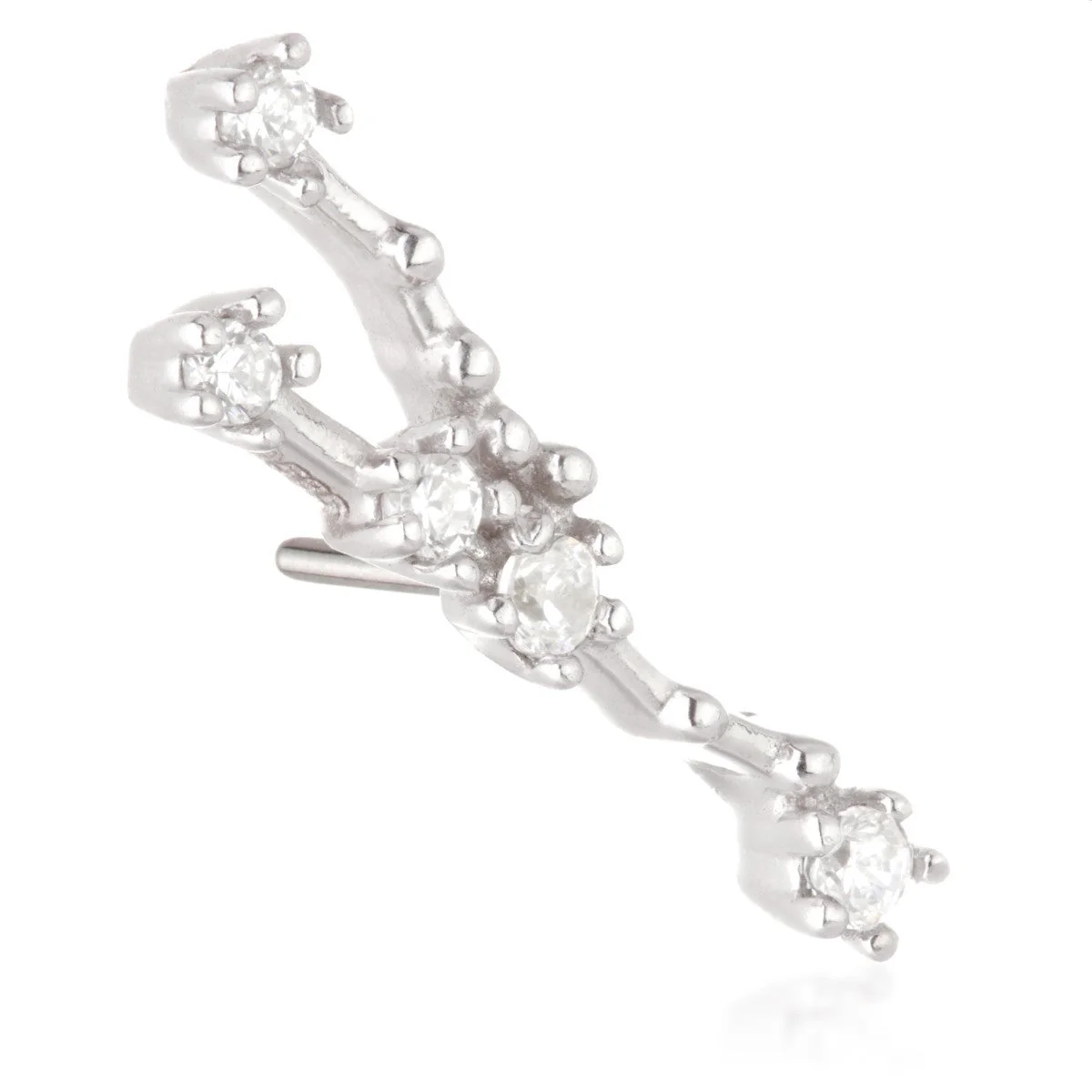 Taurus Threadless Jewelled Zodiac Constellation Pin Attachment - Image 2