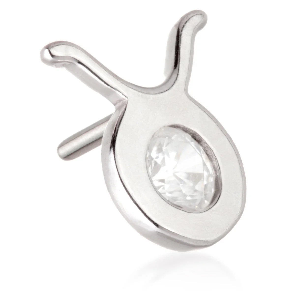 Taurus Threadless Jewelled Zodiac Pin Attachment - Image 2