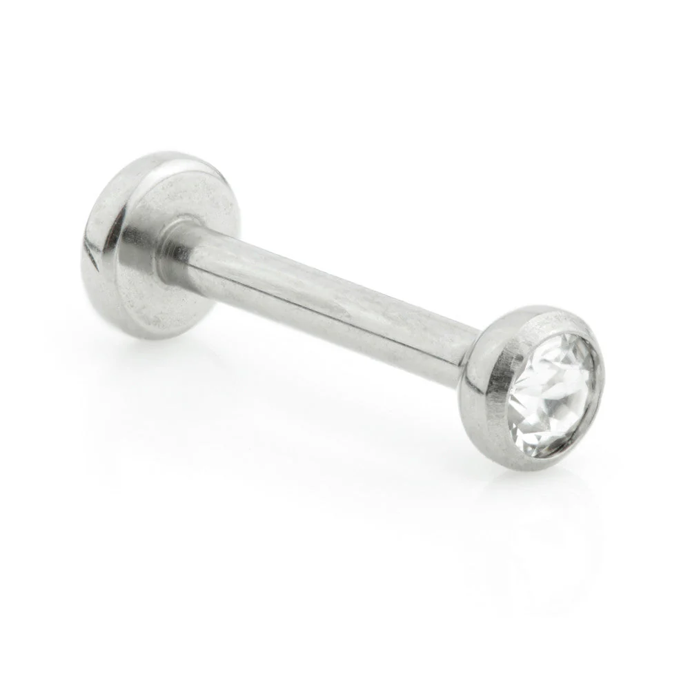 Threadless Ti Labret with Pop In Gem Ball - Image 2