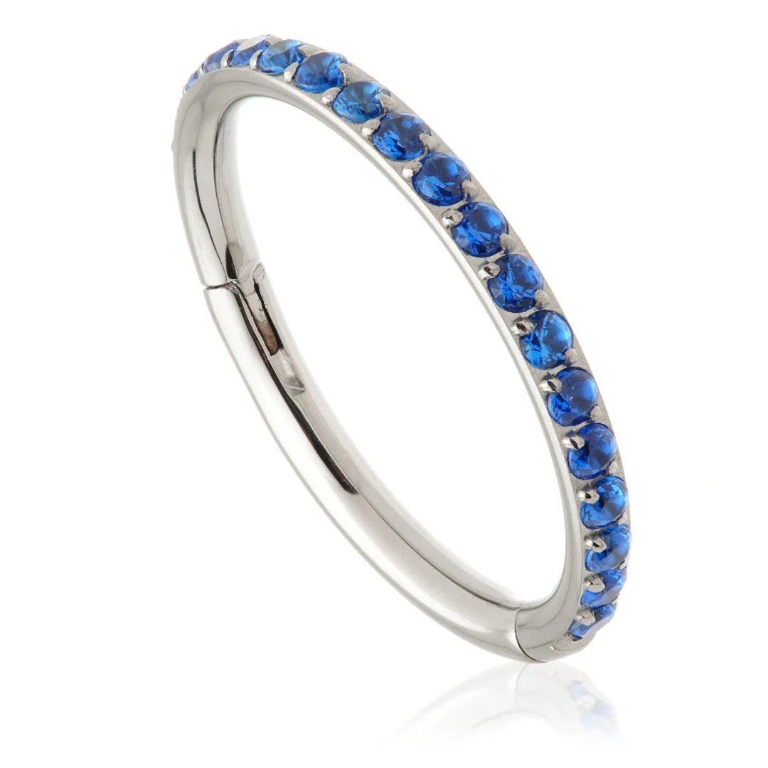 Ti Couture Full Pavé Gems Hinged Ring - 1.0mm - Image 3