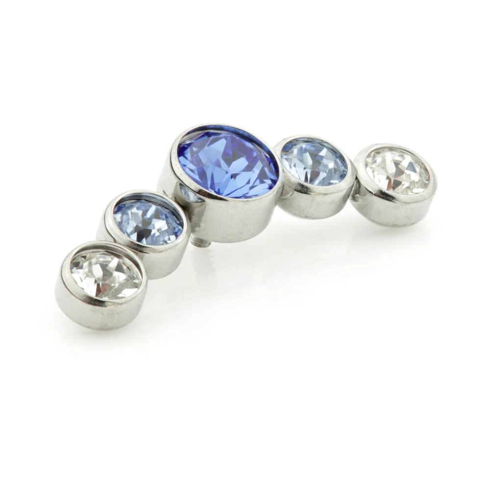 Ti Couture Internal Titanium Mixed Gem Crescent Attachment - Image 2