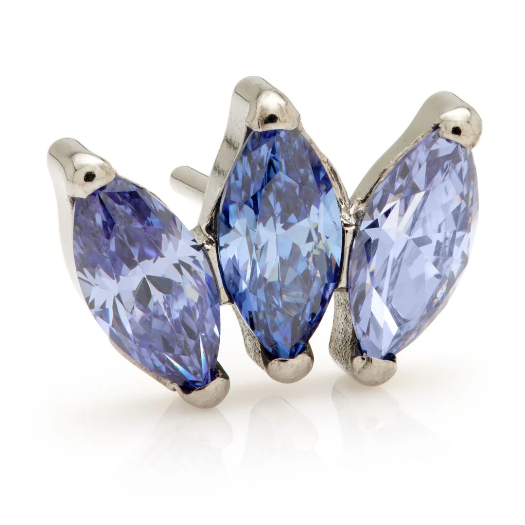 Ti Couture Threadless Triple Gem Prong Set Marquise Attachment - Image 4