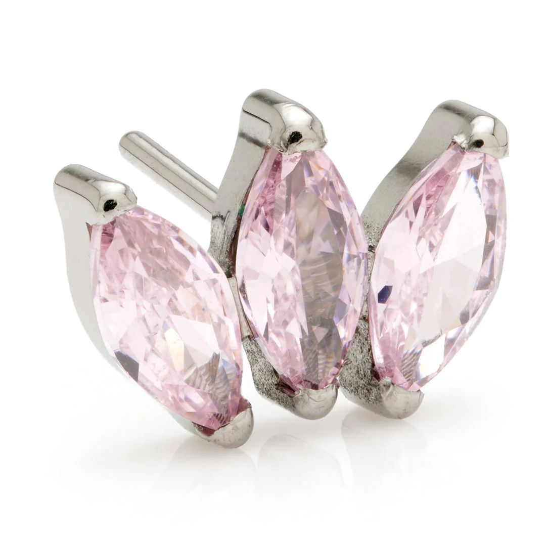 Ti Couture Threadless Triple Gem Prong Set Marquise Attachment - Image 5