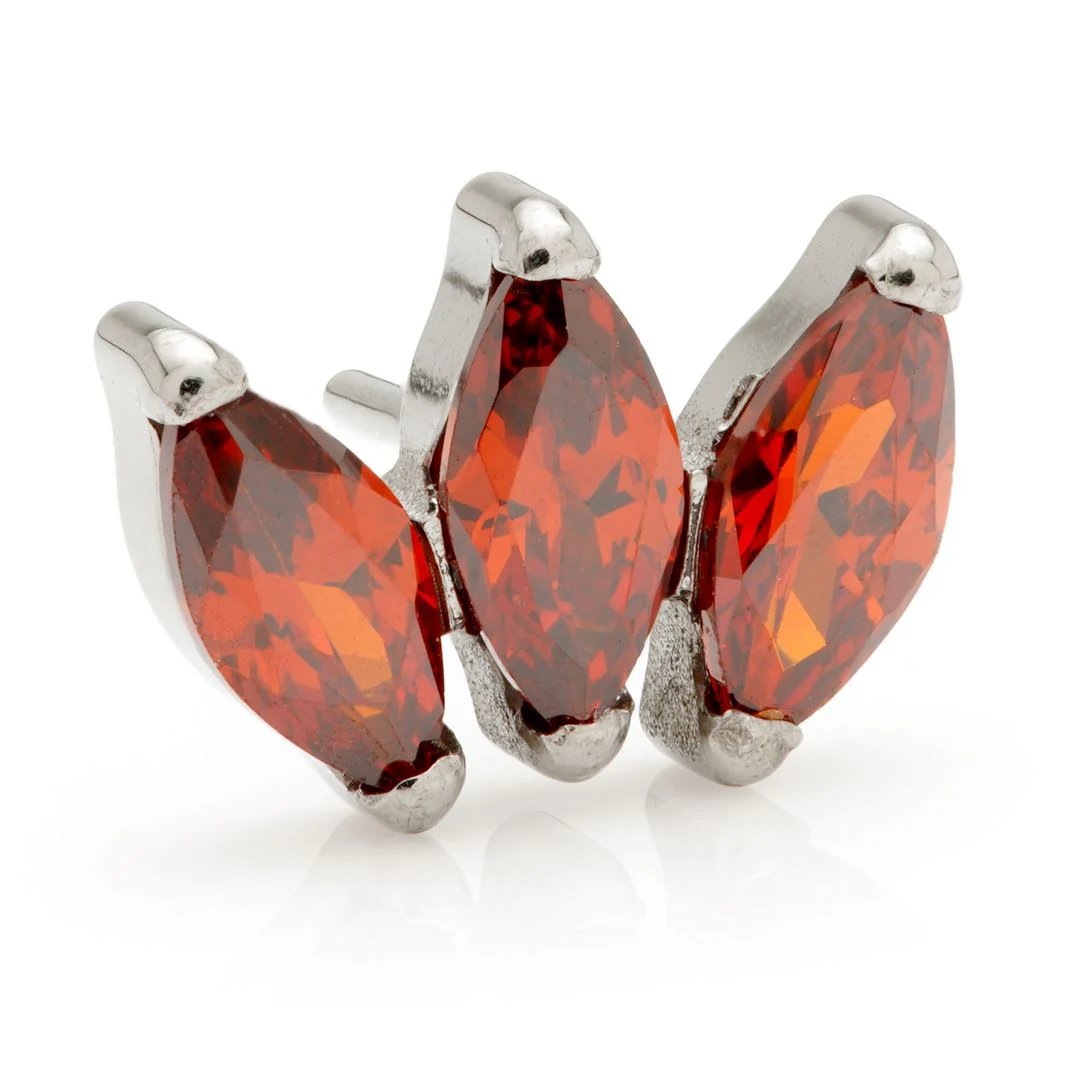 Ti Couture Threadless Triple Gem Prong Set Marquise Attachment - Image 7