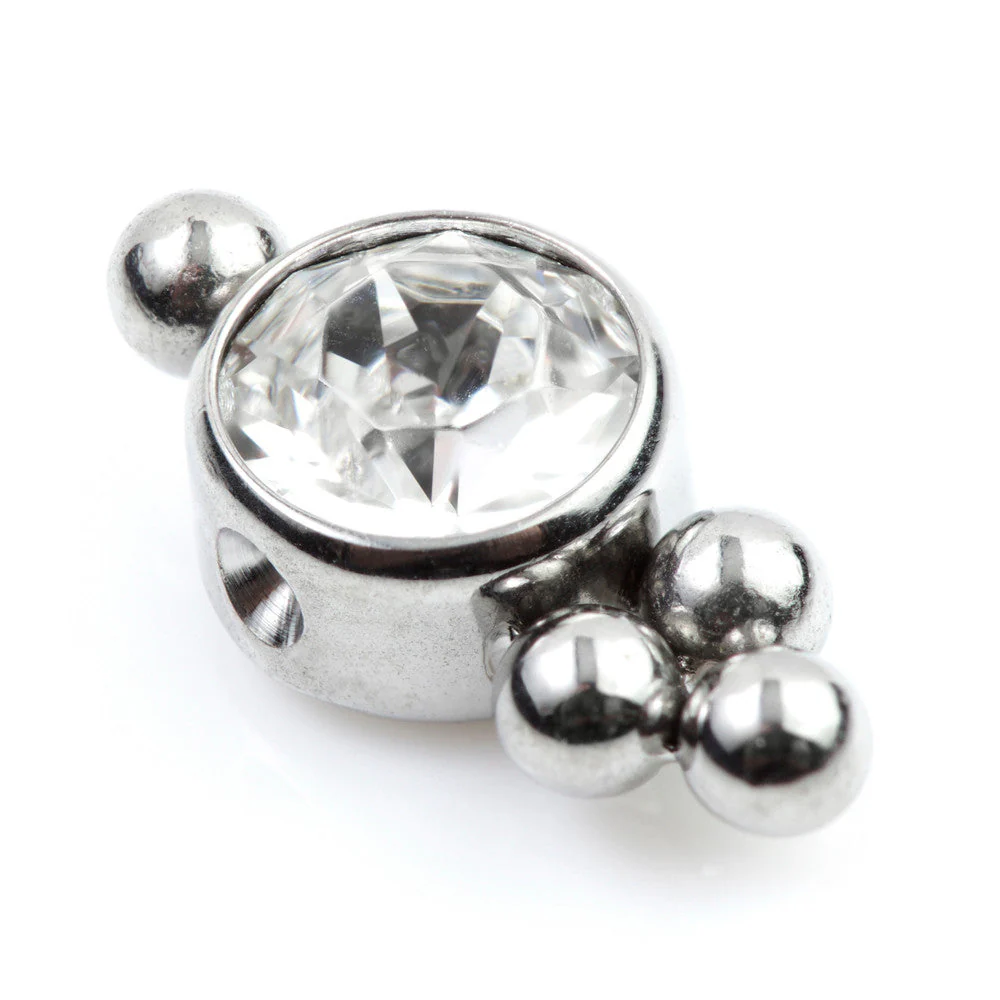 Ti Couture Titanium Cluster Gem Flat Clip In Disk
