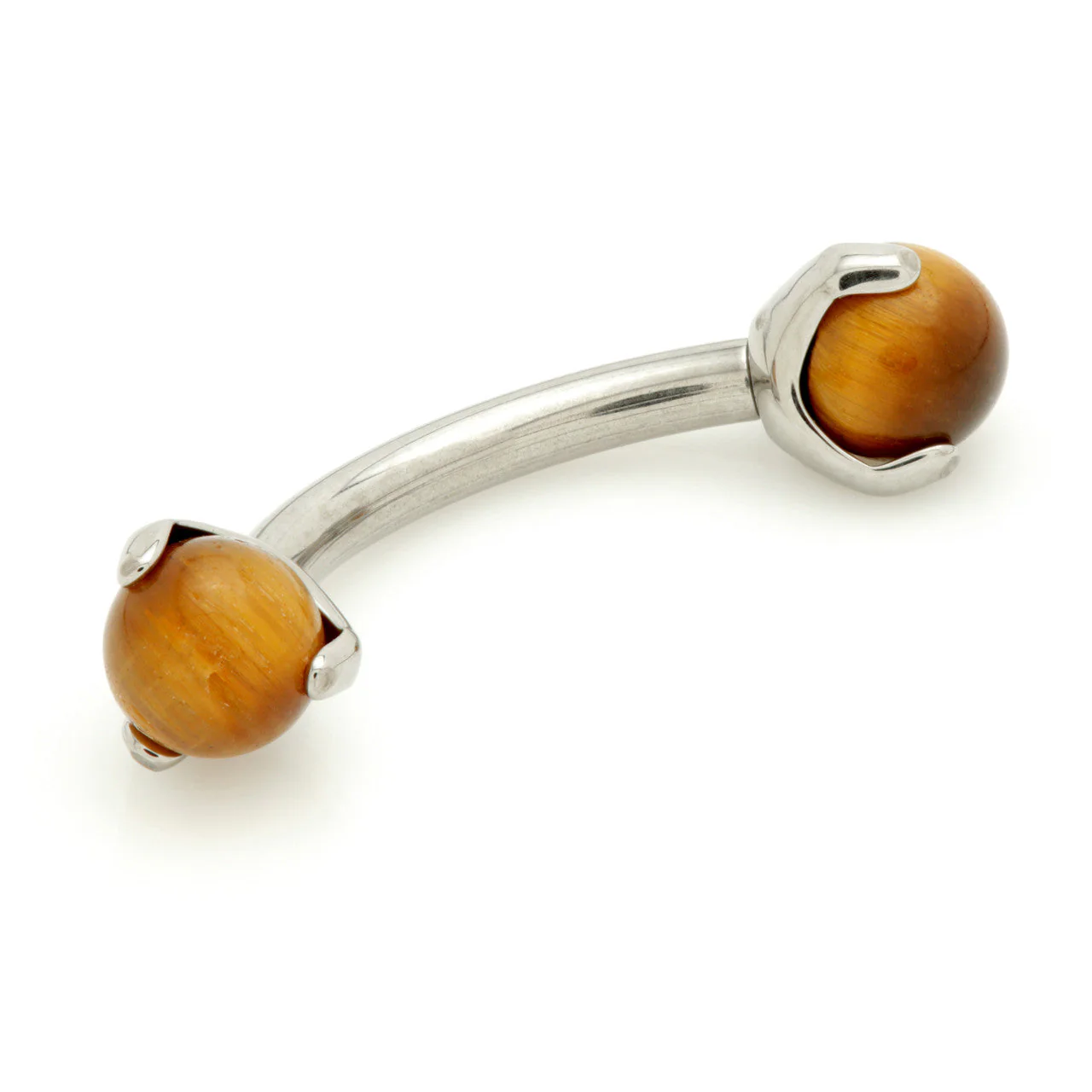 Ti Internal Banana Bar with Double Gemtone Prong - Image 13