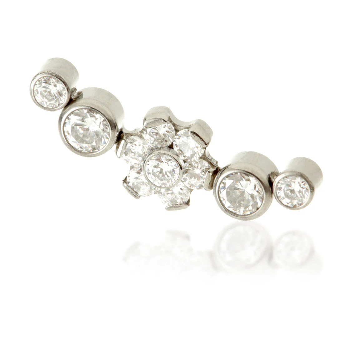 Ti Internal Bezel Cluster with Flower Center Attachment (1.6mm)