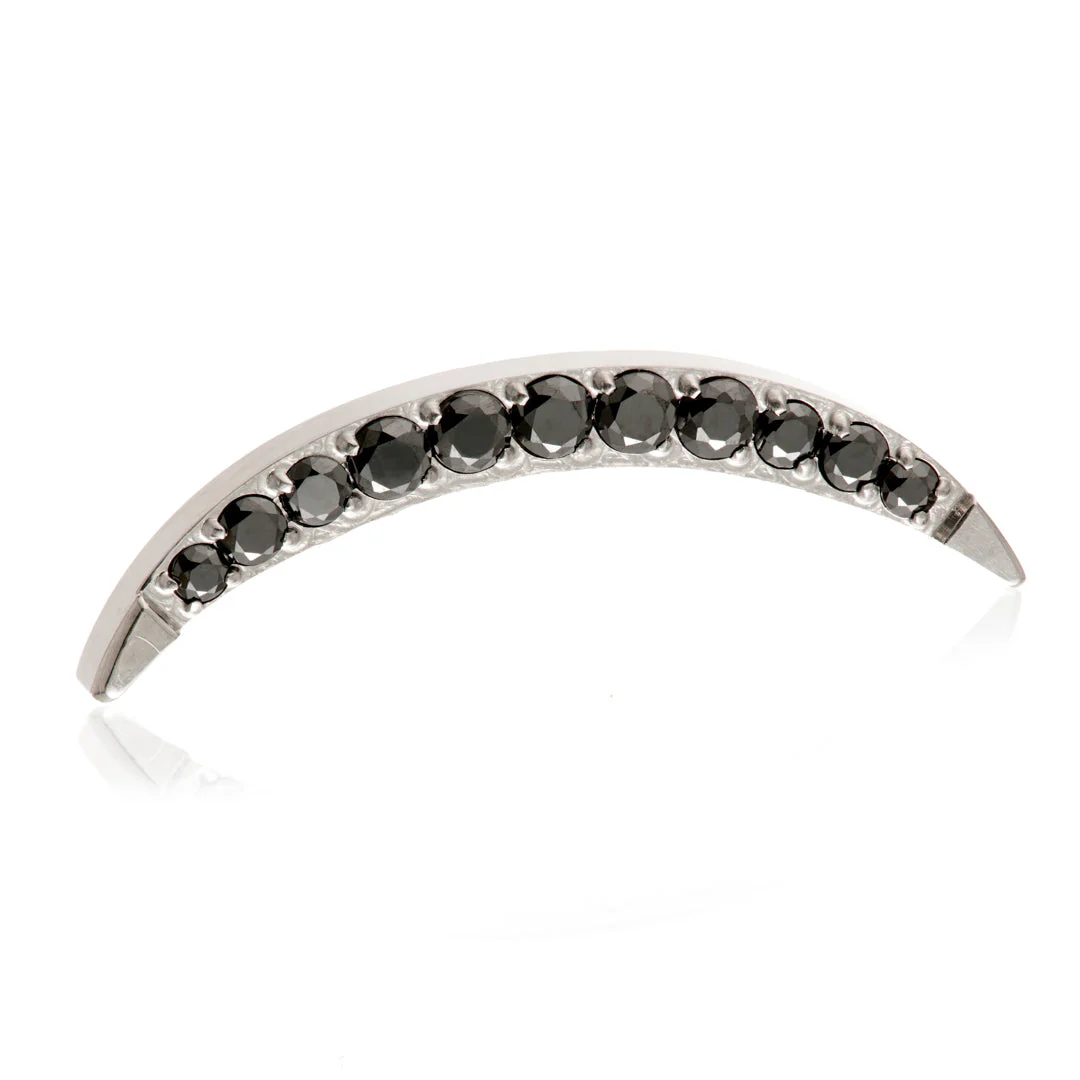 Ti Internal Curved Jewelled Crescent Attachment - Image 2