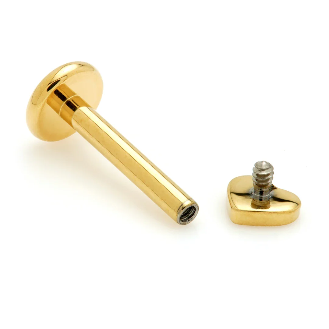 Ti Internal Labret with Heart Attachment - Image 3