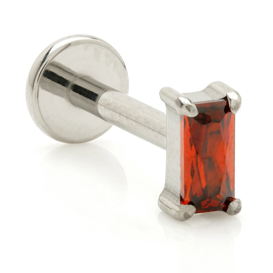 Ti Internal Labret with Mini Baguette Gem Attachment - Image 4